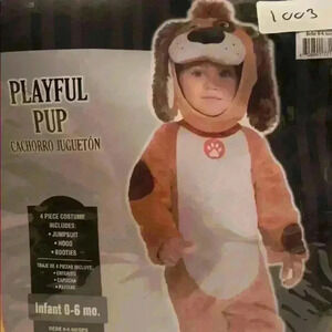 New Playfully Pup Puppy Dog costume Infant 0-6 months